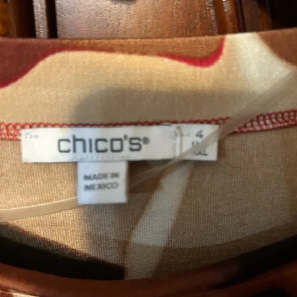 Chico's Abstract Floral Top - Picture 2 of 6